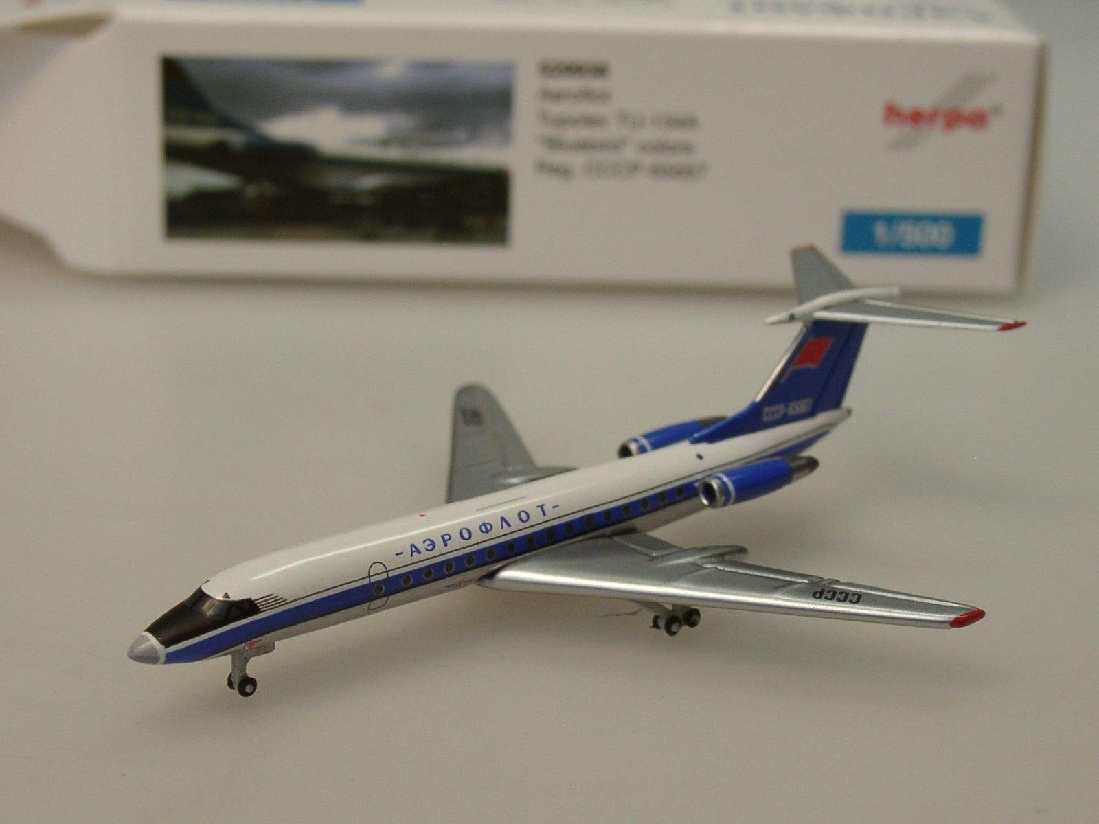 軍*姿様 Herpa Interflug Tupolev 134A 1/500 Herpa Wings TU-134A Interflug (former East Germany) 70s-80s