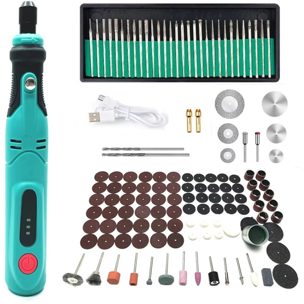 Aundhegrtt As Shown Usb Cordless Mini Electric Drill Diy Electric Grinder Rechargeable Hand Drill Polisher For Diy, Grind