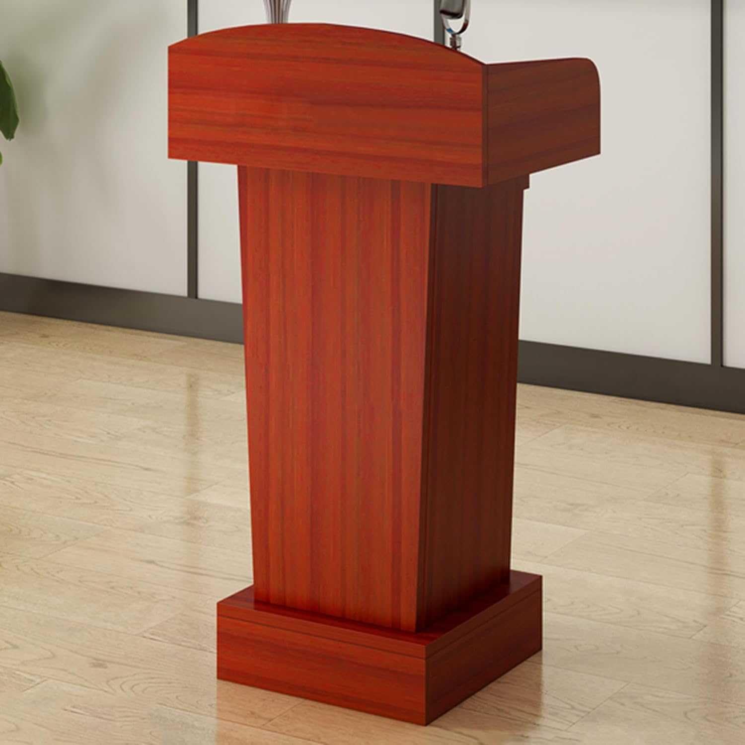 DUANHOZ Reception Desk Podium Stand For Classroom - Small Cash Register Stand With Wooden Base - Ideal Hostess Lectern Church Tall Table Stand, For Checkout Events Office Retail