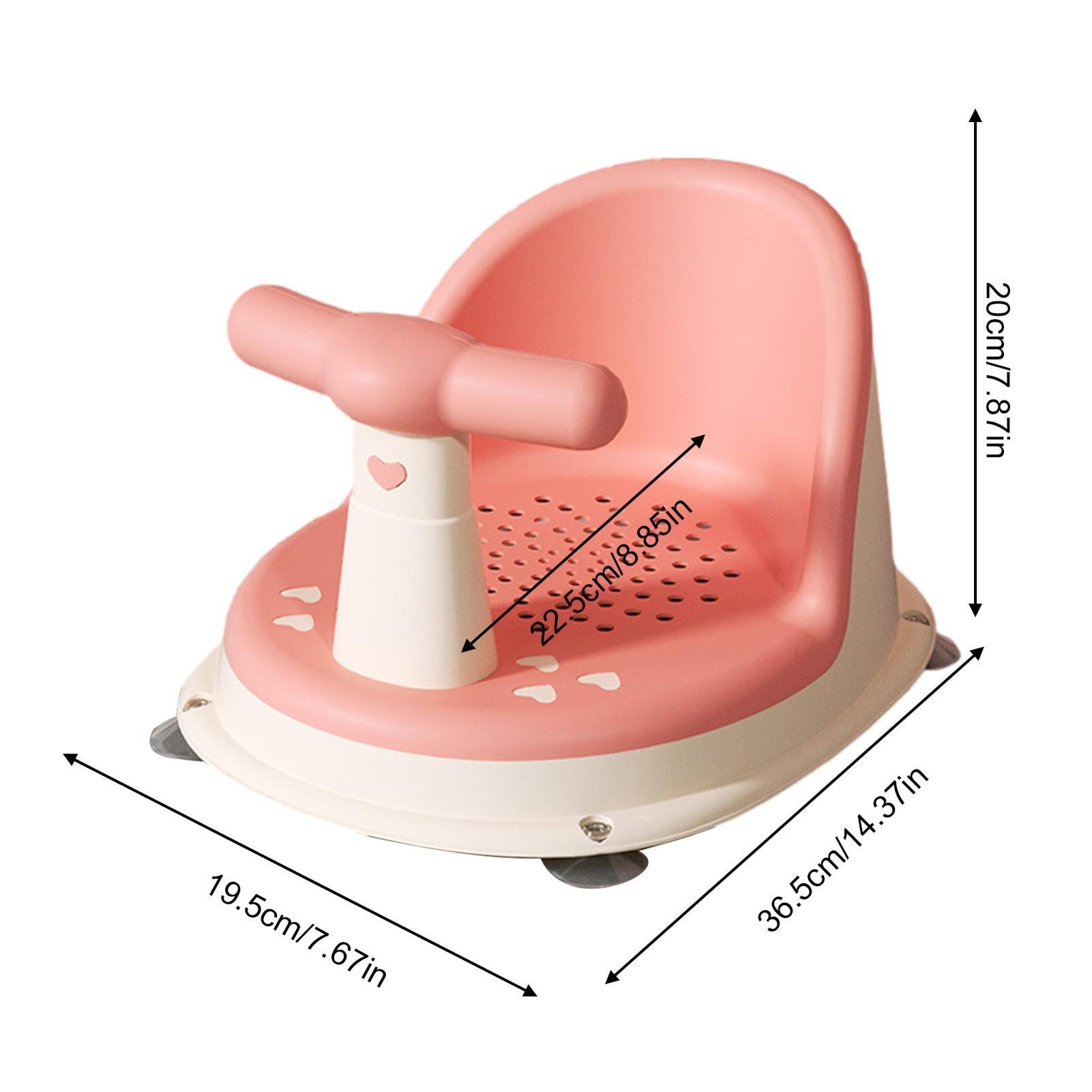 Asiento de baño para bebé, soporte plegable, bañera de bebé con fuerte succión diseñada por aerosol, asiento de bañera de bebé, asiento de ducha de bebé, silla de baño para bebé con respaldo