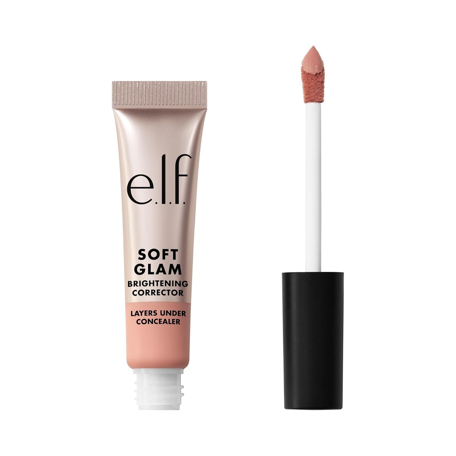 e.l.f. Soft Glam Brightening Corrector, Helps Minimize Dark Circles & Discoloration, Hydrating With A Natural Finish, Vegan & Cruelty-Free, Light Pink