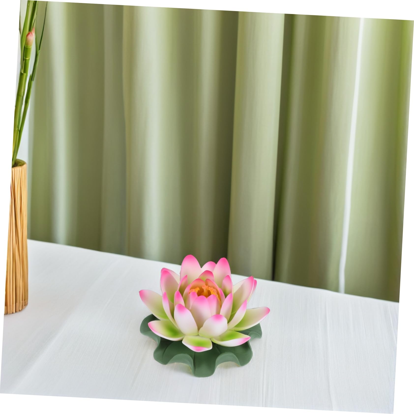 Porta Incenso Fiore Loto in Ceramica, Ornamento per Yoga Spa | Forma Foglia di Loto, Uso Versatile per Aromaterapia, Design Stabile e Sicuro Tocco Artistico