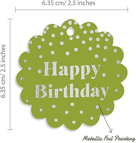 Miniatura 259 de Etiquetas colgantes para botellas de feliz cumpleaños, paquete de 100 unidades Blanco,Aqua Blue,Negro,Azul,Azul turquesa oscuro,Rosa