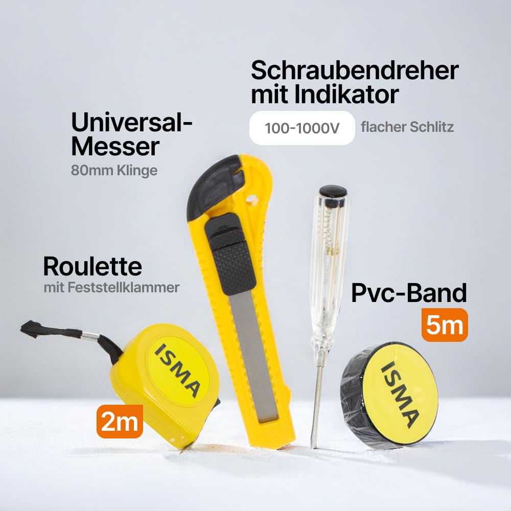 Werkzeugkoffer gefüllt profi, Meister werkzeugkoffer, Werkzeugkasten gefüllt,16-teilig, Robust und hochwertig, Feinmechaniker werkzeug set, Werkzeugbox gefüllt