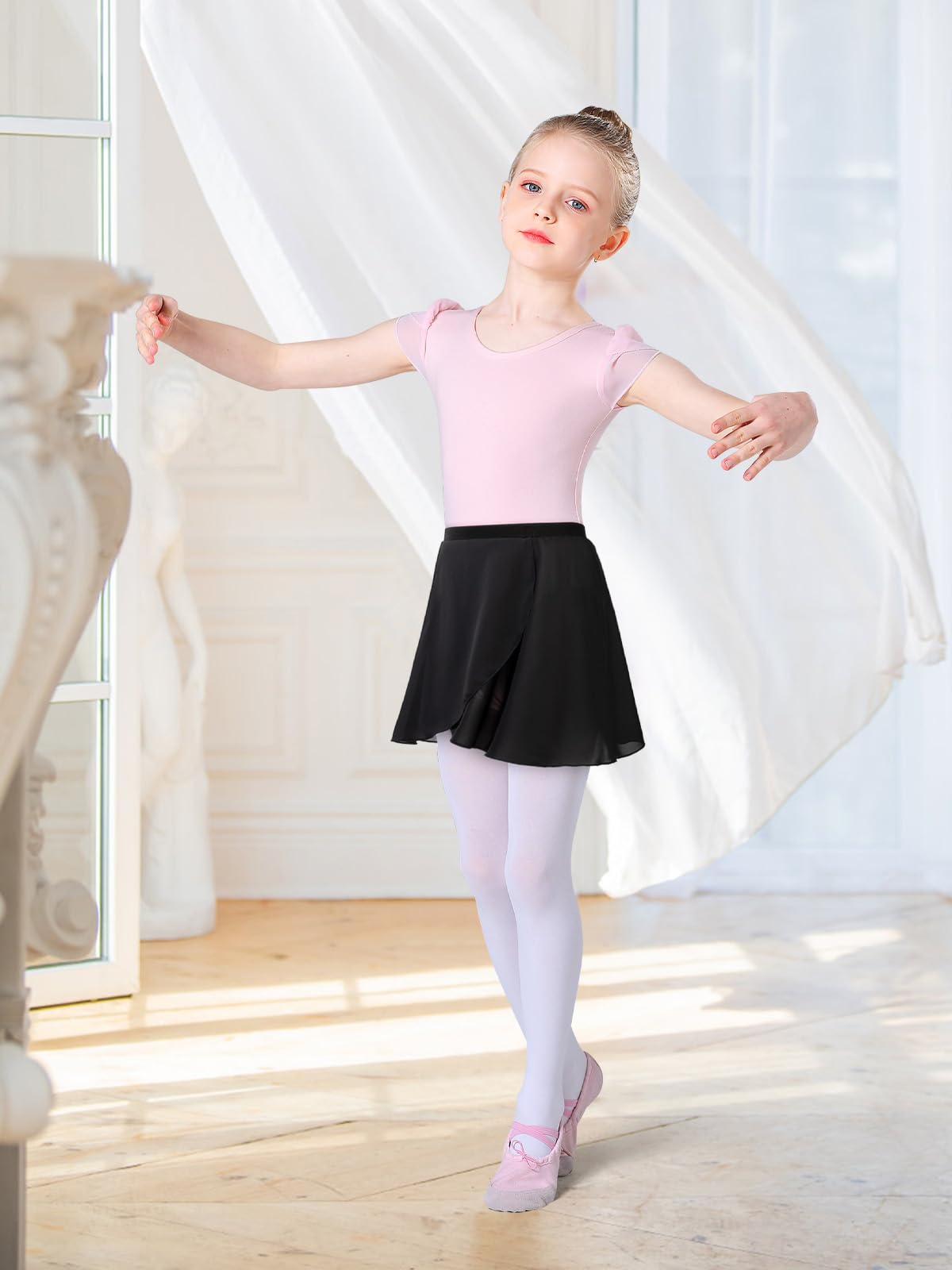 Falda Ballet Niña Mujer - (Altura: 120-175 cm) Falda de Abrigola de Ballet Danza, Gasa para Ballet, Cintura Elástica