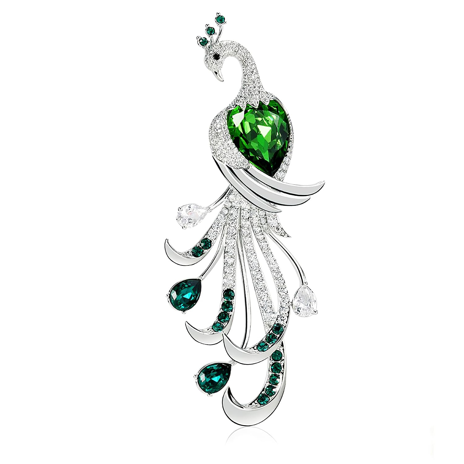 Elegant Peacock Brooch Pin for Women with Sparkling Crystals and Secure Metal Clasp | Elegant Design | Sparkling Crystals | Secure Pin | Versatile Wear | Gift Idea-image-15