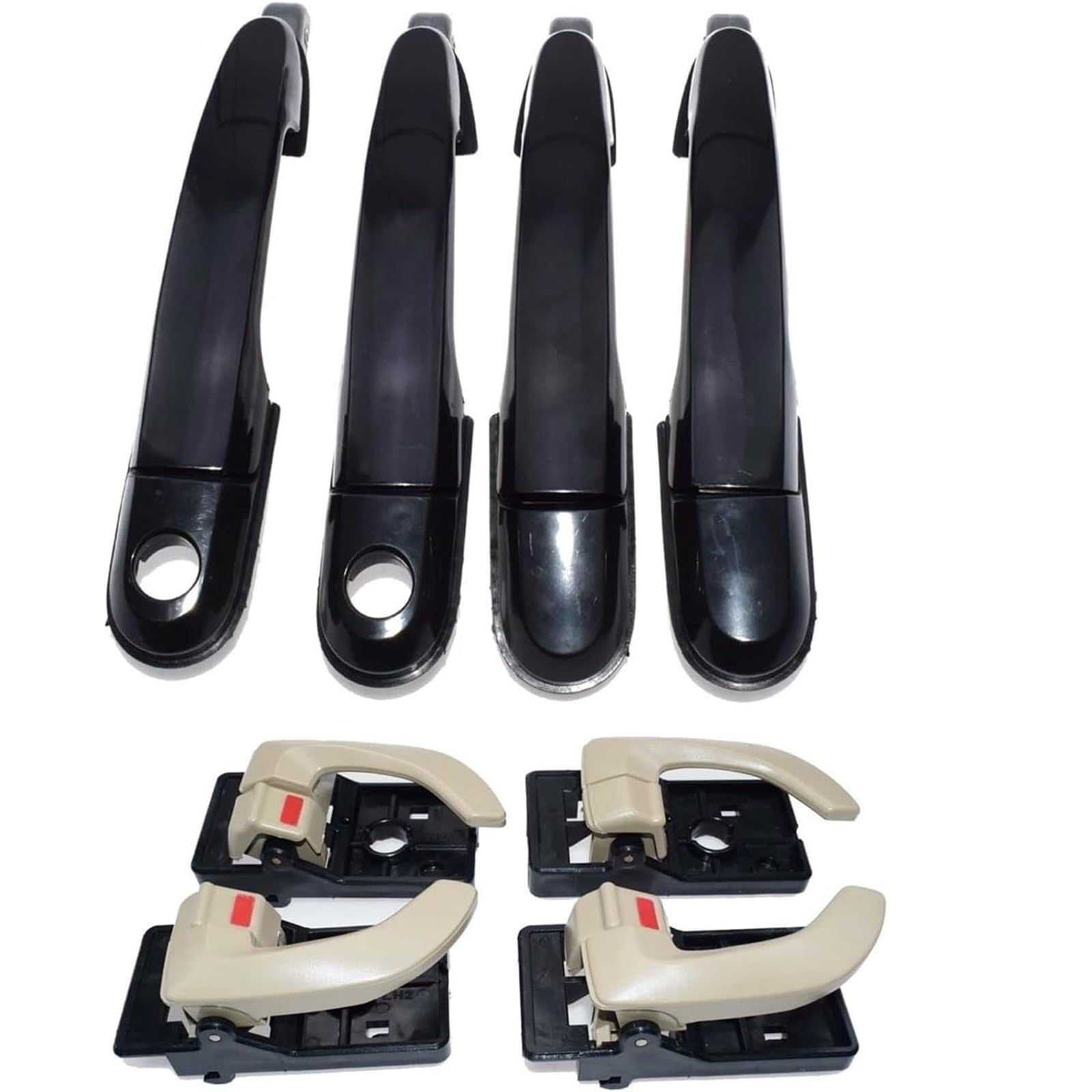 Glymzoi Beige Car Exterior Door Handles Car Exterior Door Handle For Hyundai For Tucson 2005-2009 Interior Front Rear Left Right