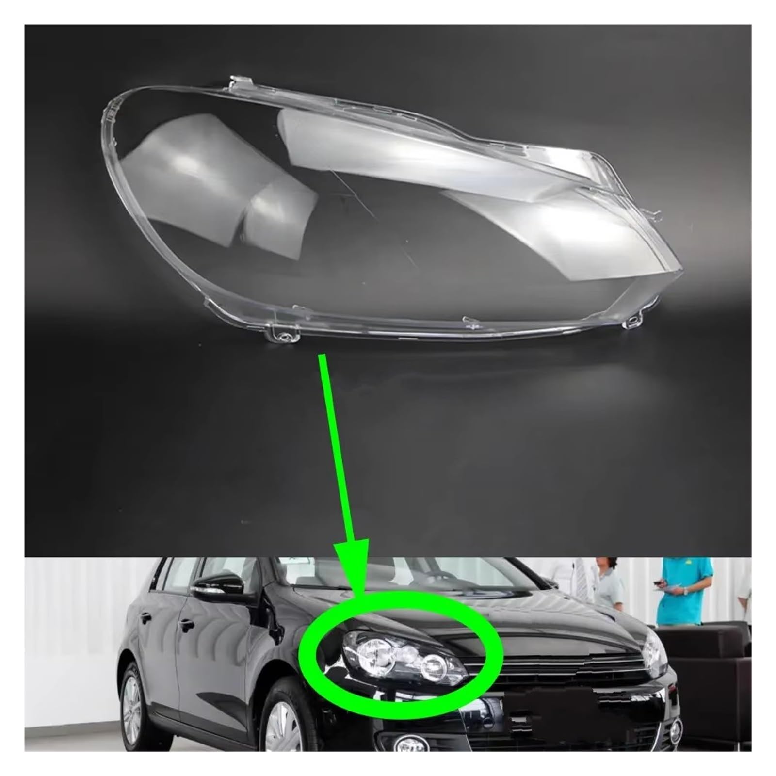 Paralume Faro Auto Per Golf 6 / GTI 2010-2013 - Coprilente Trasparente Sinistro E Destro - Foto 6