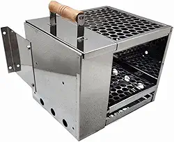 Churrasqueira Ecológica P Sem Fumaça Para Parede Apartamento 2 Grelhas Aço Inox