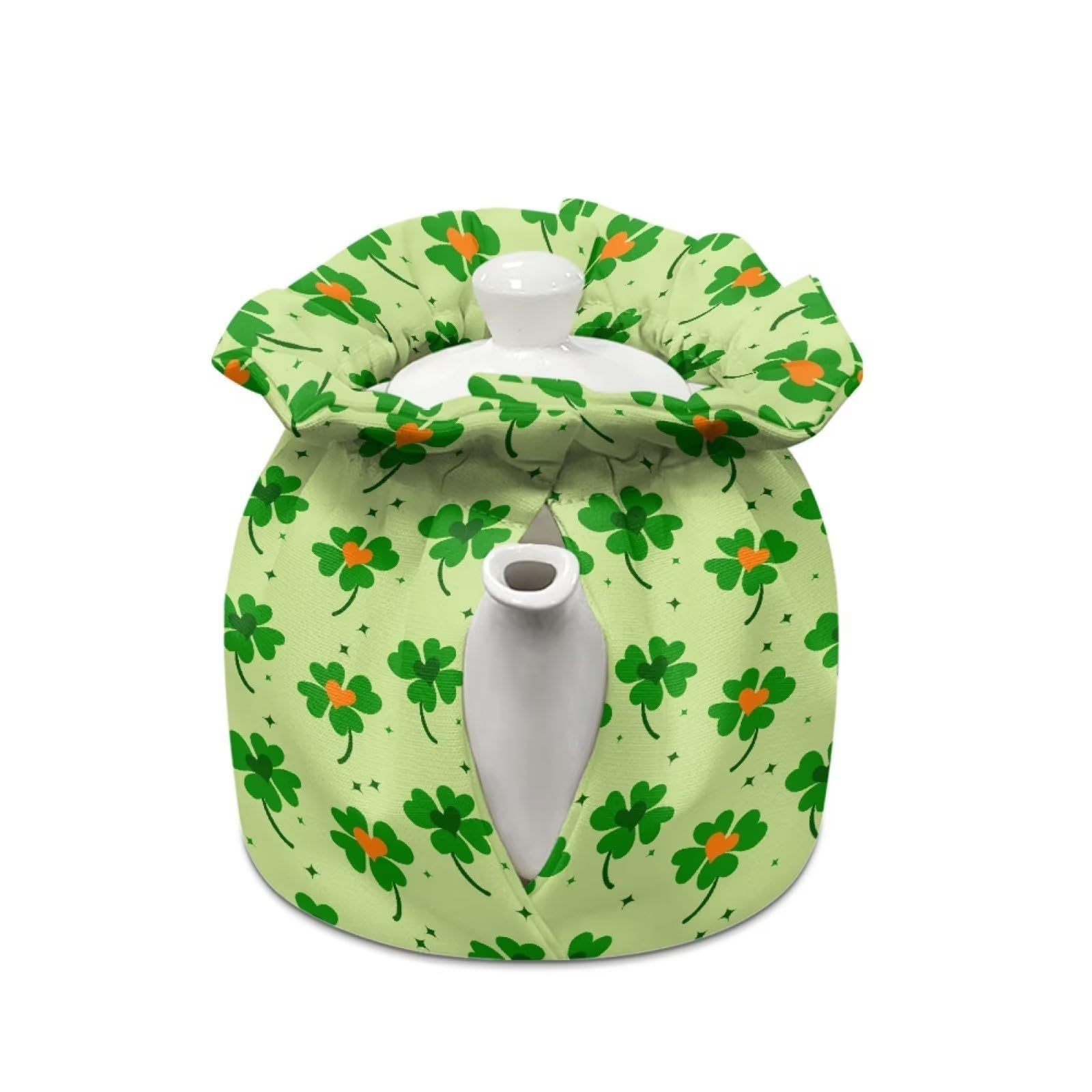 XYZCANDO Kettle Covers for Home Party Decor, Extra Thick Tea Cozy for St. Patrick's Day Polyester Fabric Soft Teapots Dust Covers Insulated Breakfast Warmer