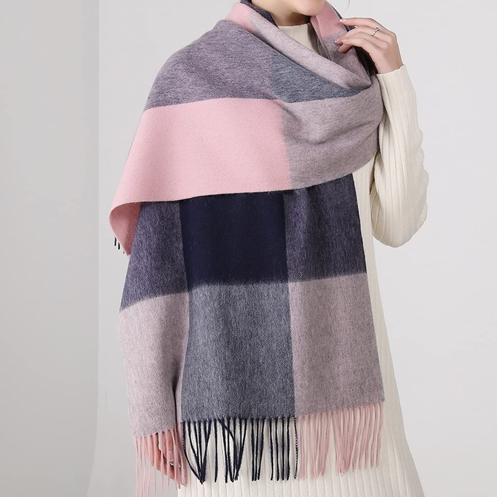 ASFD Schal Dünne Kaschmir Damen Kaschmirschals Wraps Warme Winterschals Warm, weich und leicht