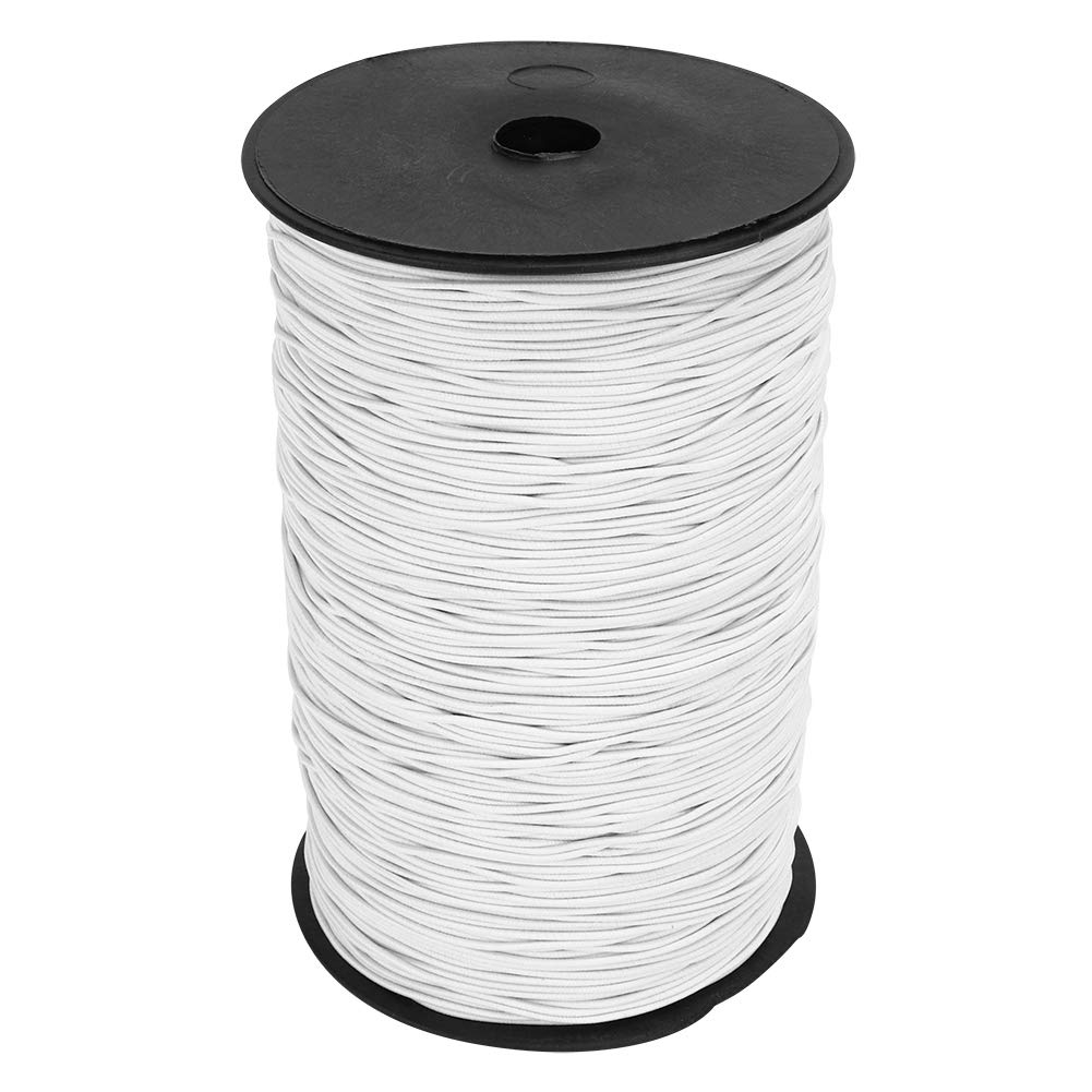 Stringa elastica a corda per bungee 1,5 mm 500 m di alta qualità cavo elastico per abito artigianale fai -da -te che produceva la corda di corda in lattina bianca poliestere di