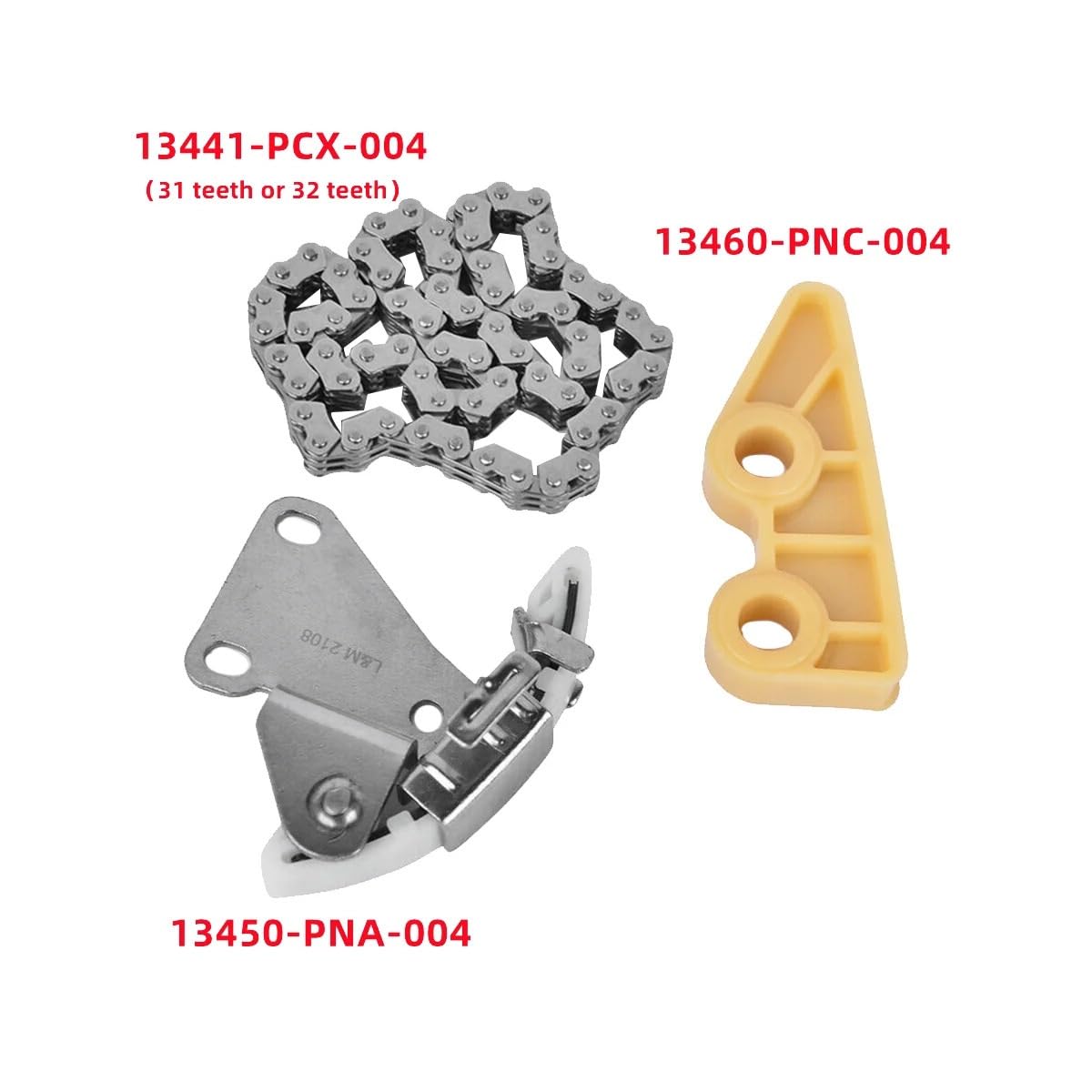 cadena aceite coche Compatible con S2000 Compatible con tipo R EP3 ITR Tacura RSX K20 cadena de distribución del motor 13450PNA004 Kits de cadena de bomba de aceite kit cadena bomba aceite