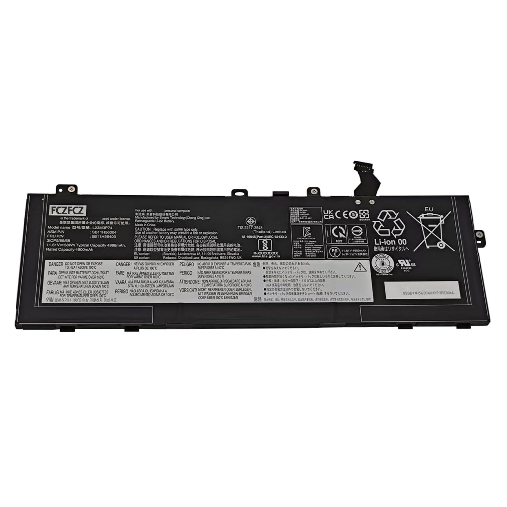 Amazon.com: FCZFCZ L23M3P74 Battery 58Wh 4998mAh Replacement for