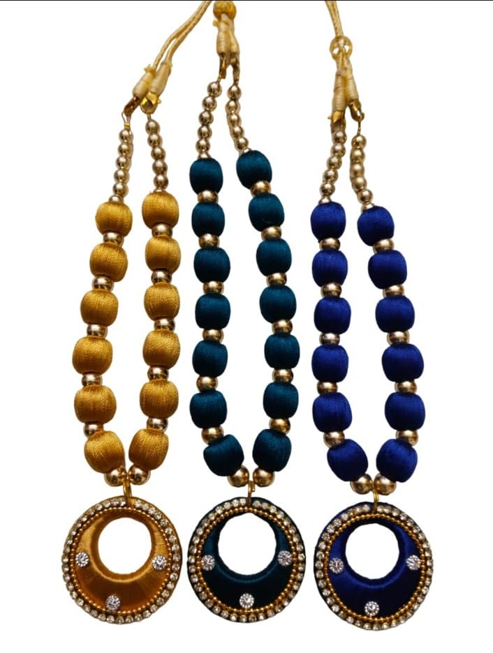 Silk thread necklace-KS Thread product-Made in India-pure quality -3 set (B0CTFR1JHY) Amazon Price History, Amazon Price Tracker
