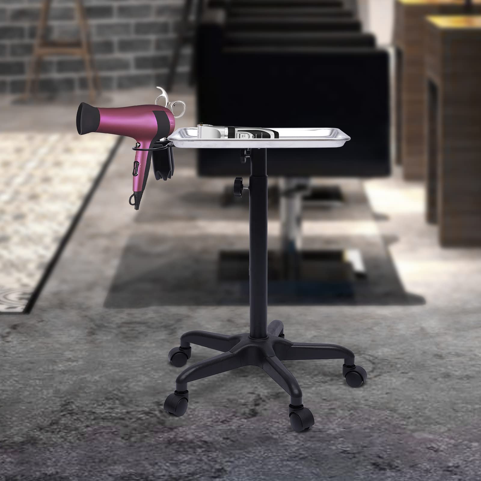 Salon Barber Trolleys Carrello da parrucchiere Rolling Tray Altezza Regolabile Carrello in Alluminio Professionale Salone di Bellezza Tray Cart Tool Holder