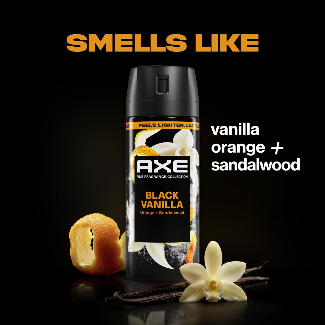 AXE Fine Fragrance Black Vanilla Deodorant Body Spray 3 Count, 2.9 oz