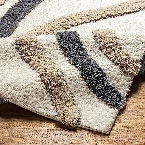 Image of Modern Quality Carpet /Trending Design Hand Woven Fluffy Rug /Mats for Bedroom /Dinning Hall /Living Room 2-inch Thick [Size 10x13 feet]