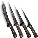 Aleevii Metzgermesser 4-teilig Messerset – Scharfes Hackmesserset, Profi Fleischmesserset mit...