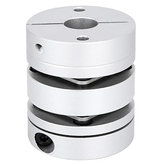 Aluminum Alloy Coupling Motor Connector Shaft Sleeve Adapter for Industrial Equipment Pumps Fans Hydraulic Systems Machinery Printing Textile 44mm x 50mm x 14mm