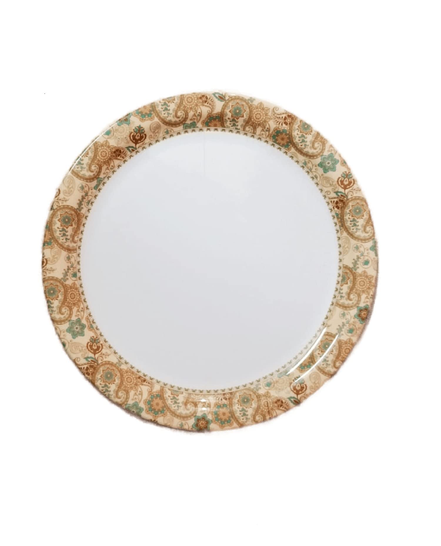 Servewell Melamine Round Dinner Serving Plate,Badami Printed,11 Inch,Set of 6 pcs