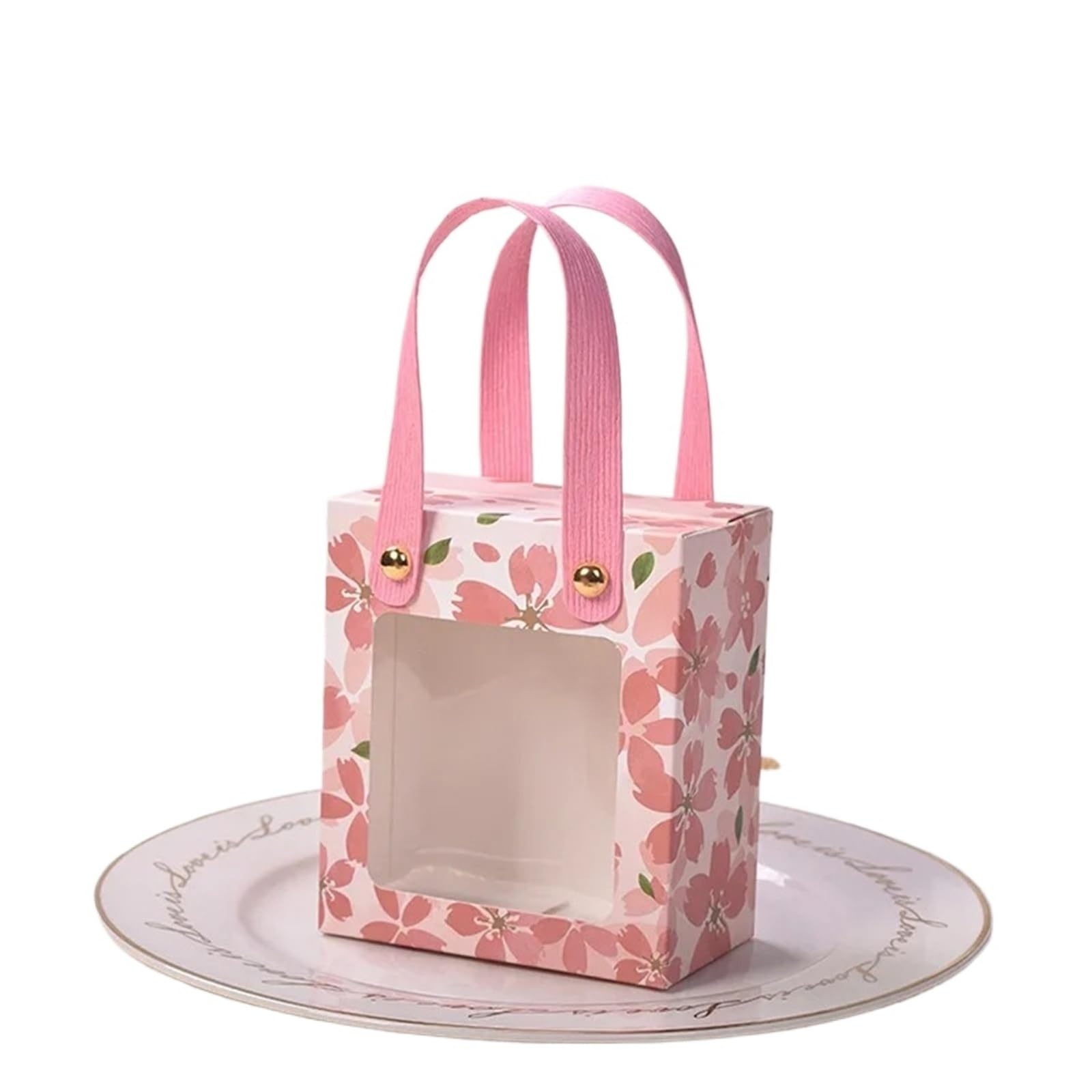 Scatole regalo for caramelle con finestra rosa da 10 pezzi
