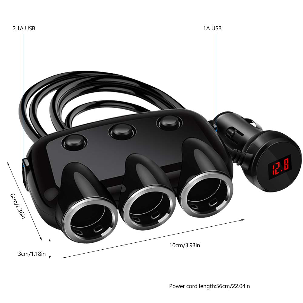 Adattatore Impermeabile Per Accendisigari Auto 12V 120W, Presa Femmina In Alluminio Con Splitter Di Alimentazione - Foto 3