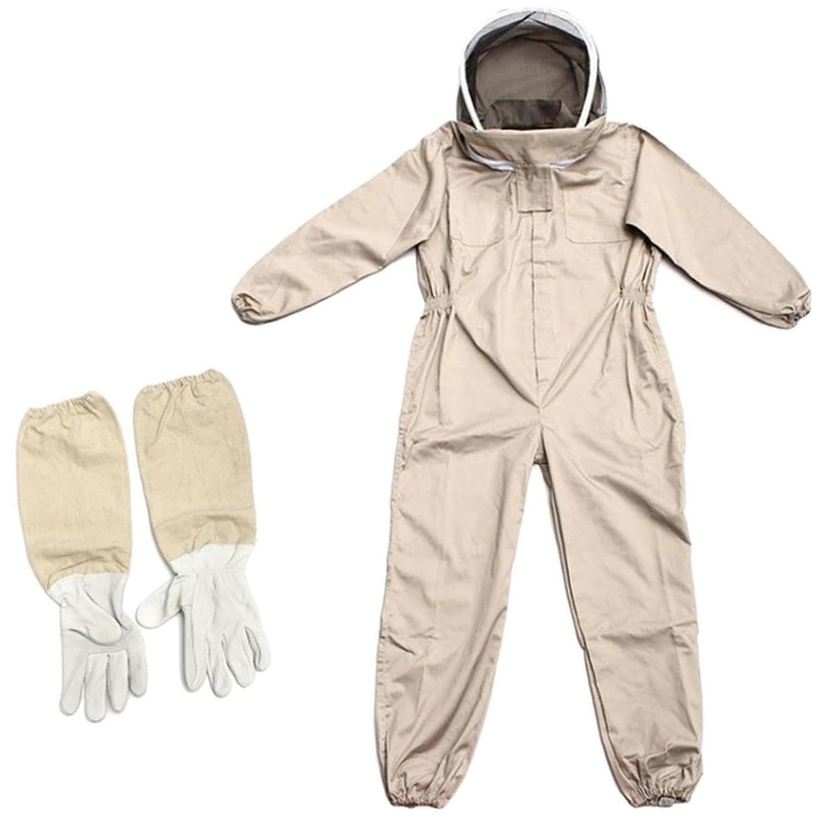 Mono De Apicultura Ventilado Y Transpirable Ropa con Capucha De Cuerpo Entero con Velo Abrigo Protector De Apicultores Traje De Apicultura con Equipo De Capucha De Avispa