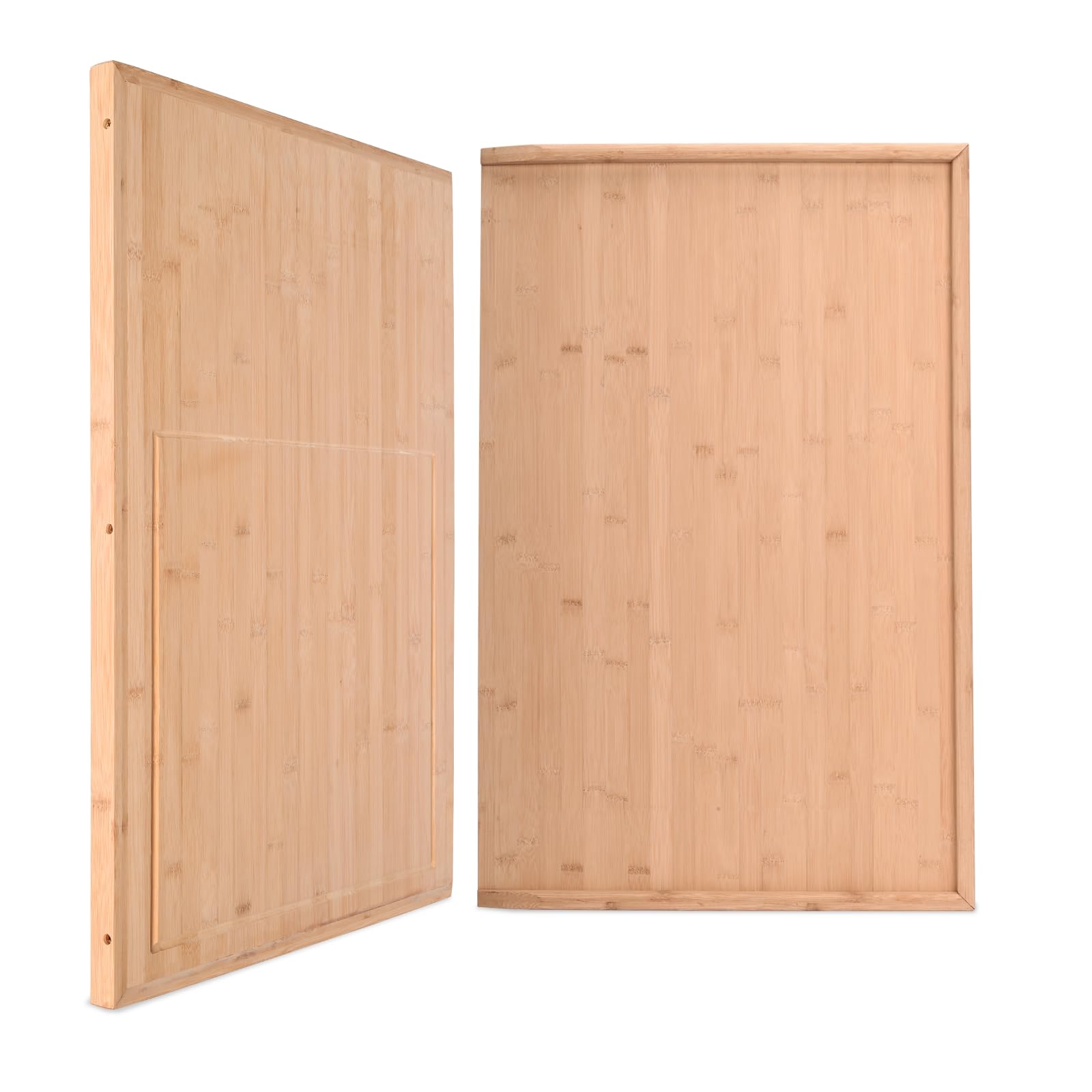 Wooden Chopping Board Extra Large 70 x 45 x 2.5cm Bamboo Cutting Board for Kitchen Reversible Carving Board Large Chopping Tray with Juice Groov for Meat Vegetables Cheeses Bread