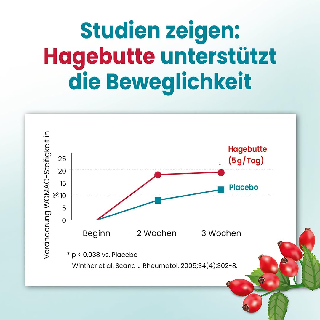 Alsiroyal Hagebuttenpulver plus Glucosamin · Gelenk-Knorpel-Komplex Aktiv | Für den Gelenk-Knorpel · Hagebuttenpulver in Rohkostqualität · 600 mg veganes Glucosamin · Vit. C aus Acerola · gut löslich
