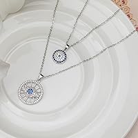 Vista 16 de Collar contra el mal de ojo para mujer, chapado en oro de 18 quilates, collar con capas de mal de ojo, hecho a mano, collar de protección ajustable