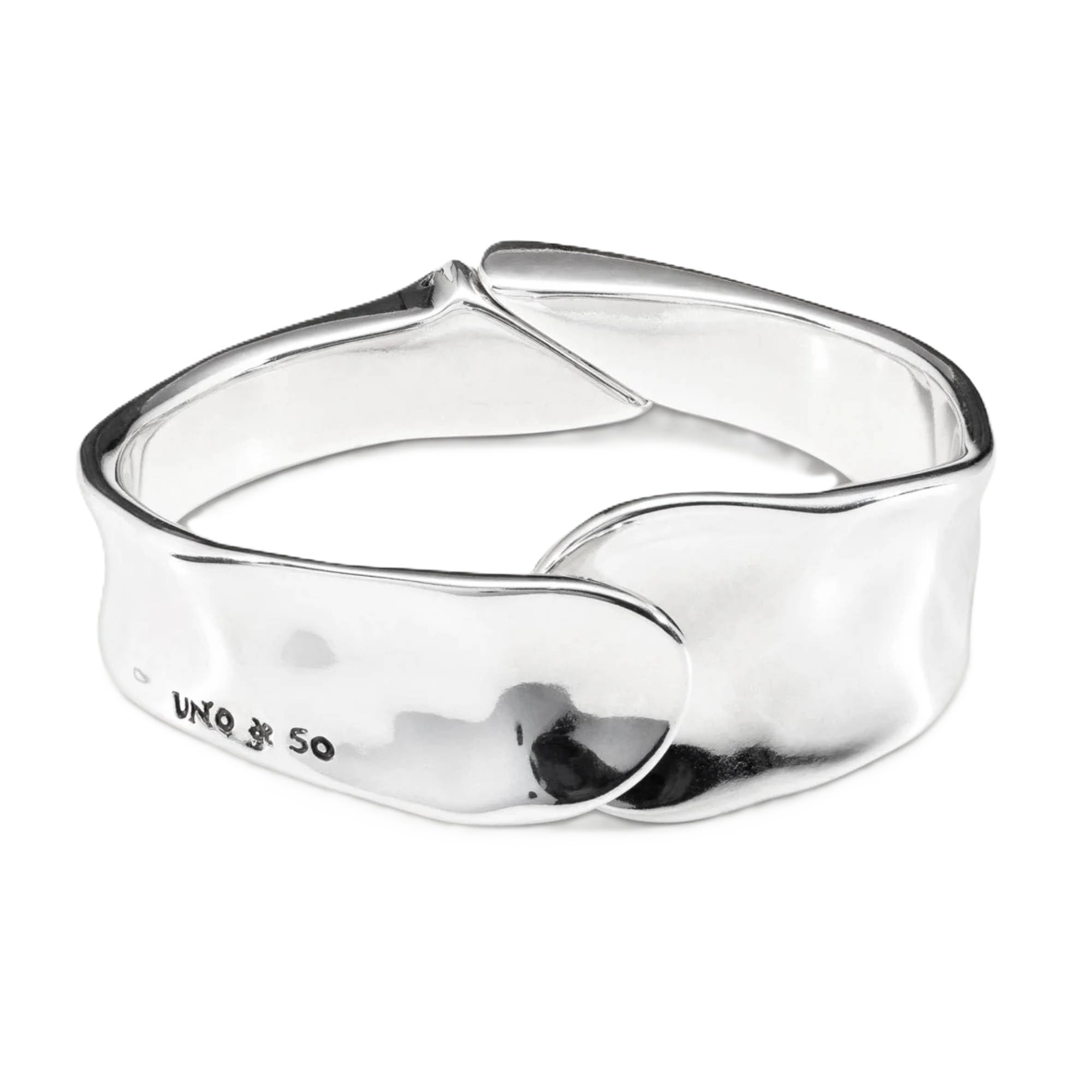 Uno de 50 Bracciale rigido lega metallica placcata in argento sterling