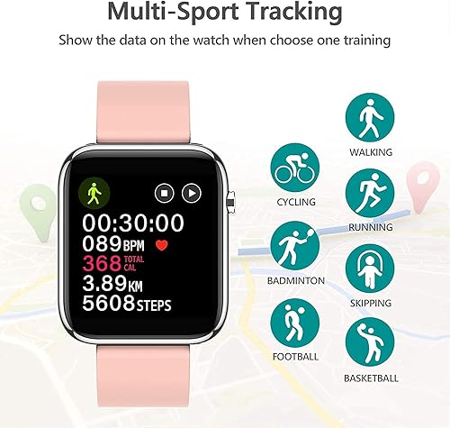 Miniatura 4 de Reloj inteligente para teléfonos Android iOS compatible con iPhone Samsung, pantalla táctil de 2.01 pulgadas, reloj inteligente con monitoreo de
