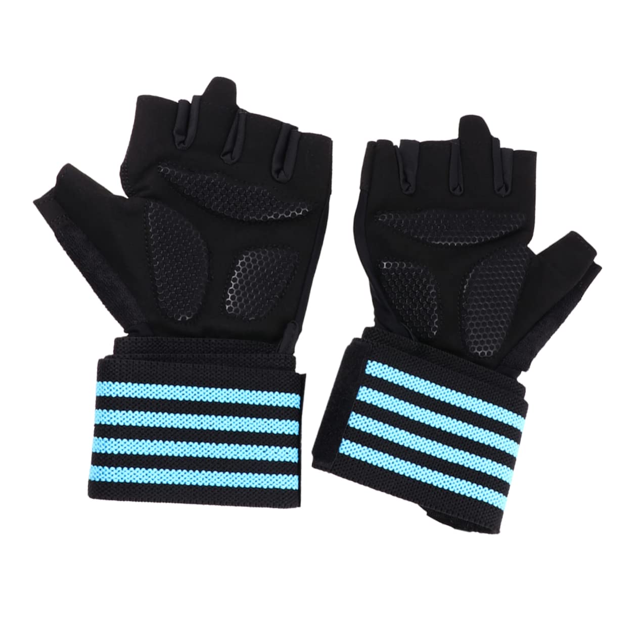 Housoutil 2pares Guantes De Entrenamiento Deportivos Antideslizantes para Musculación Media Dedos Soporte De Muñeca Transpirables y Cómodos para Levantamiento De Pesas y Entrenamiento De