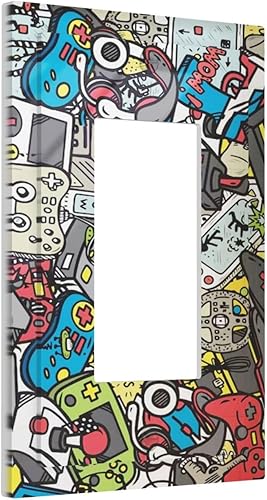 Miniatura 18 de Placa de pared de tortugas marinas, hierba oceánica, medusas, peces y algas marinas, placa de pared de doble palanca, cubierta de interruptor de luz