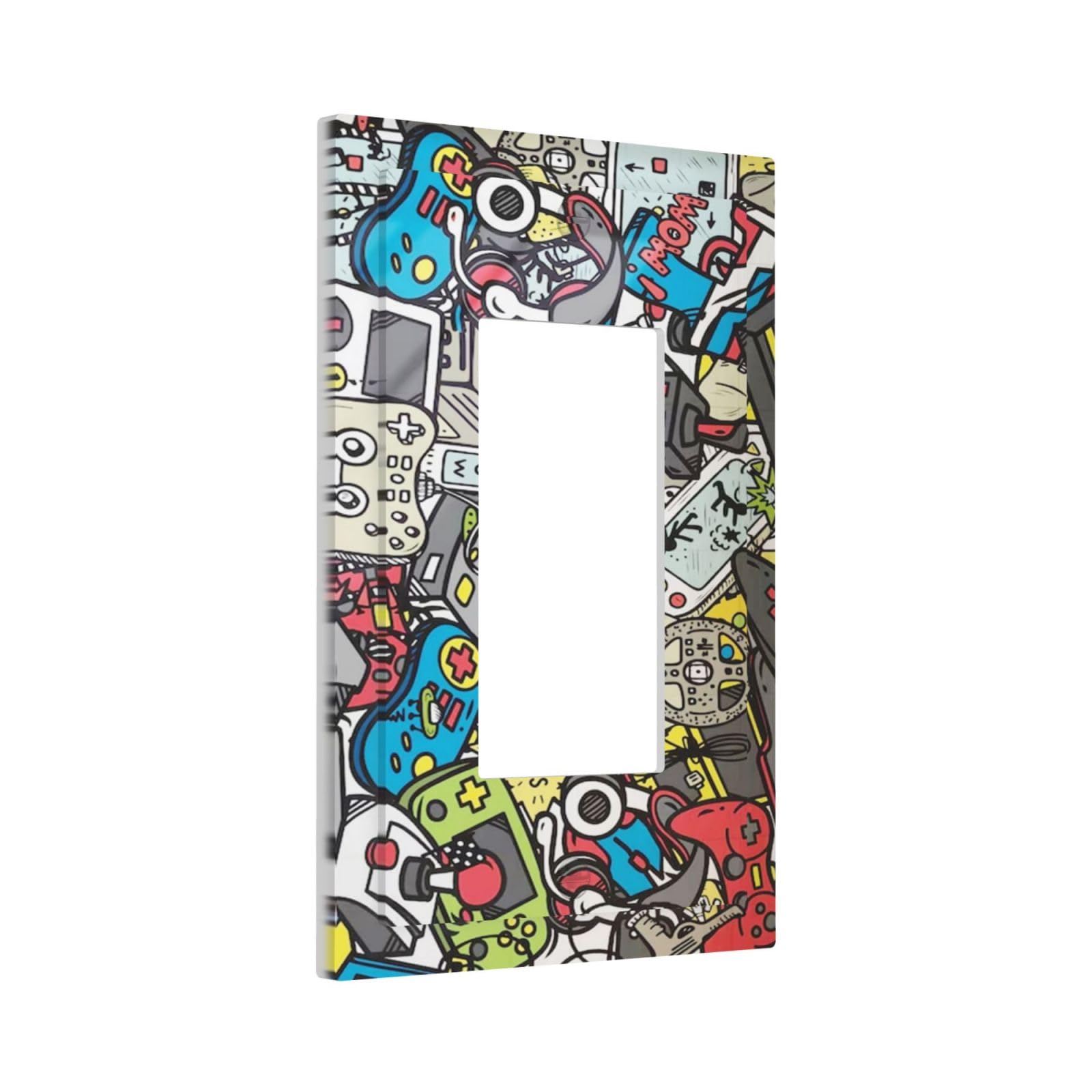 Placa para interruptor de luz de videojuegos funda decorativa infantil para dormitorio