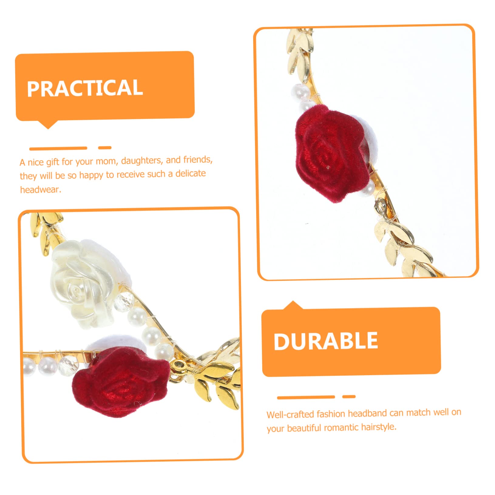 ABOOFAN 8 Piezas Diadema De Rosas Diademas Con Cuentas Diadema De De Diamantes De Imitación Joyería De La Flor Tocado De Cristal Diademas De Metal Plateadas Doradas