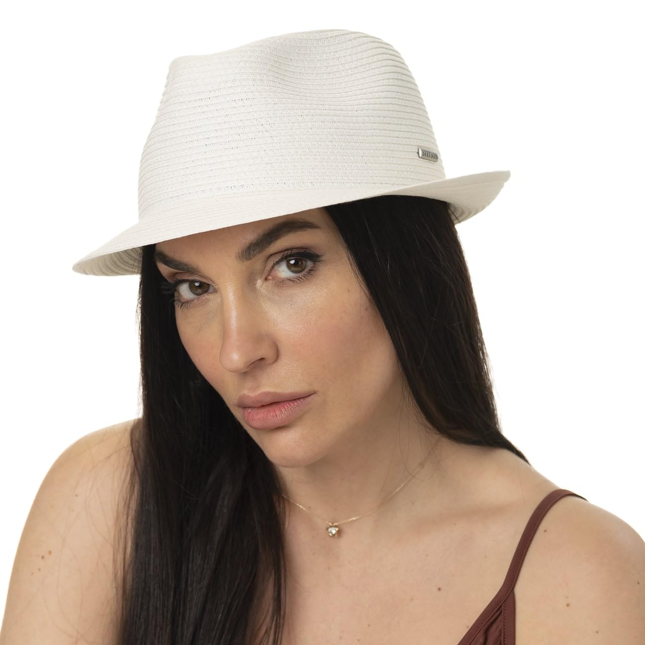 Stetson Dawson Trilby Sombrero de Paja Toyo Proteccion UV 40 Unisex Primavera Verano