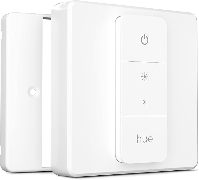 IYOKI® Classic Hue Switch Cover for Philips Hue Dimmer V2, Hue Remote Light Switch Plate, 1-Gang (2-Pack)