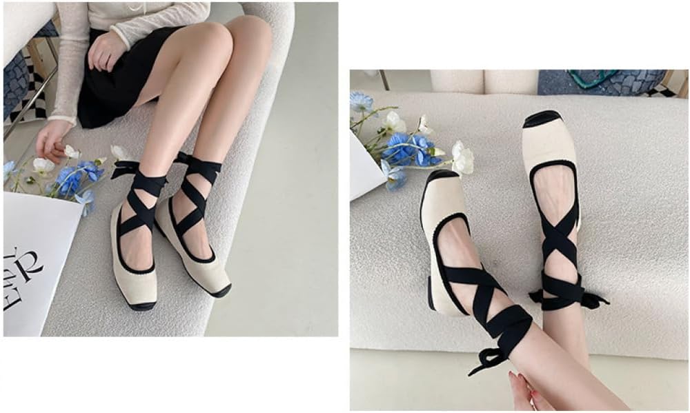 [WouND] レディースバレエシューズ 女性のバレエフラットシューズ女性春夏カジュアルスニーカーサンダル裸足バレリーナ快適なエレガ