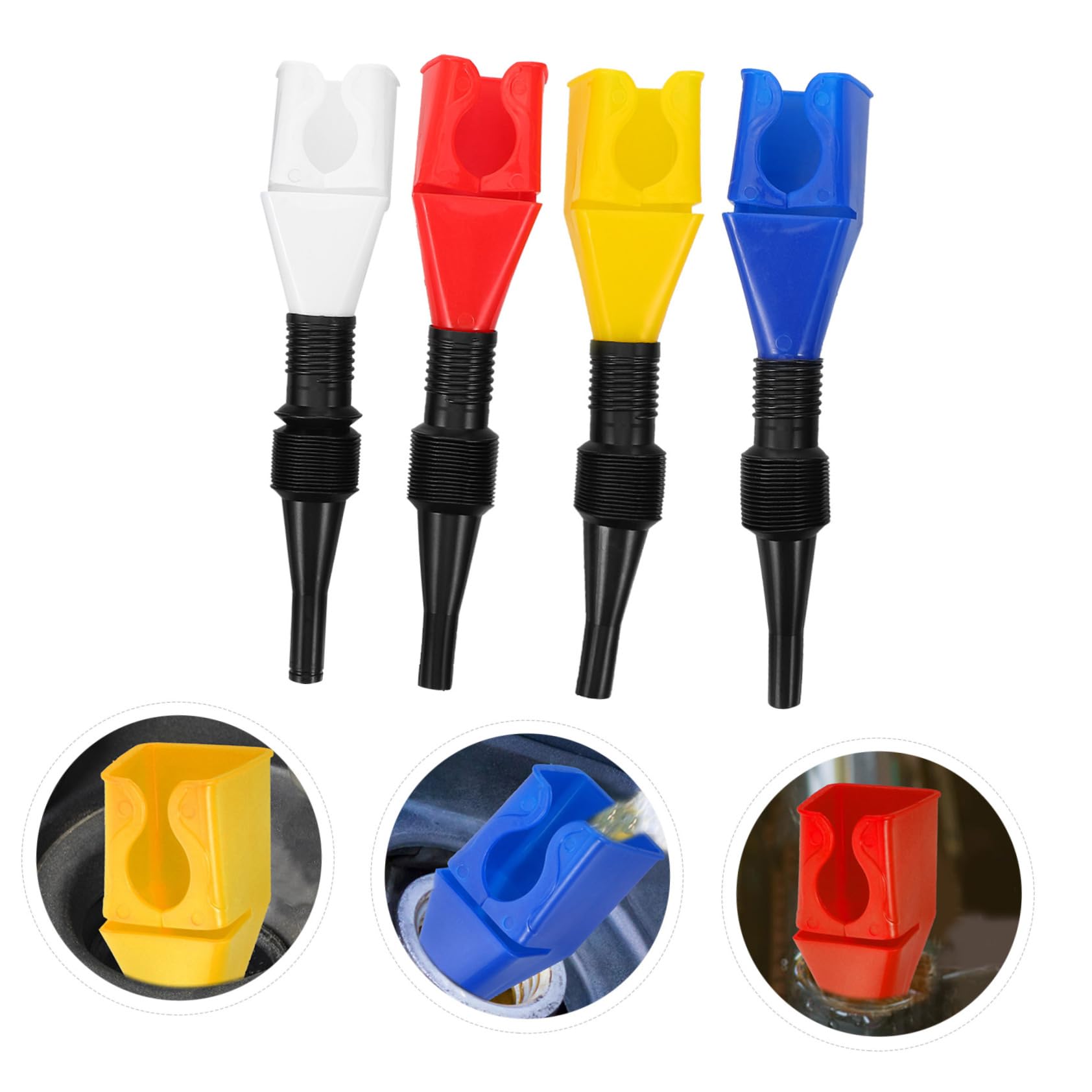 iplusmile 32piezas Embudo De Gasolina Manguera Flexible Para Cambio De Aceite De Automóvil Diseño Prueba De Fugas y Conexión Segura Para Motocicletas y Coches