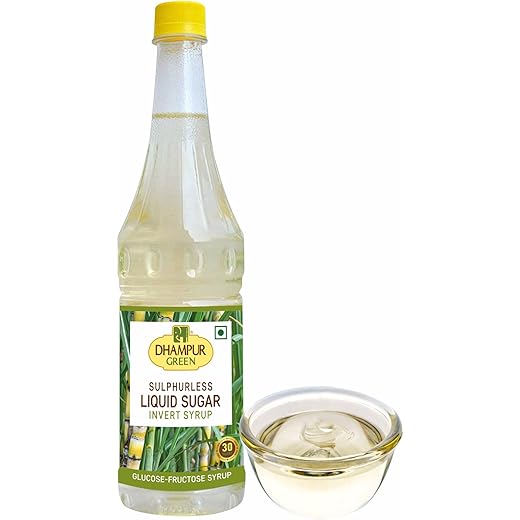 Dhampure Speciality Clear Liquid Sugar Sweetener Syrup, Glucose Fructose Syrup, 800Ml | Liquid Glucose for Baking | Sugar for Sweets Drinks Baking