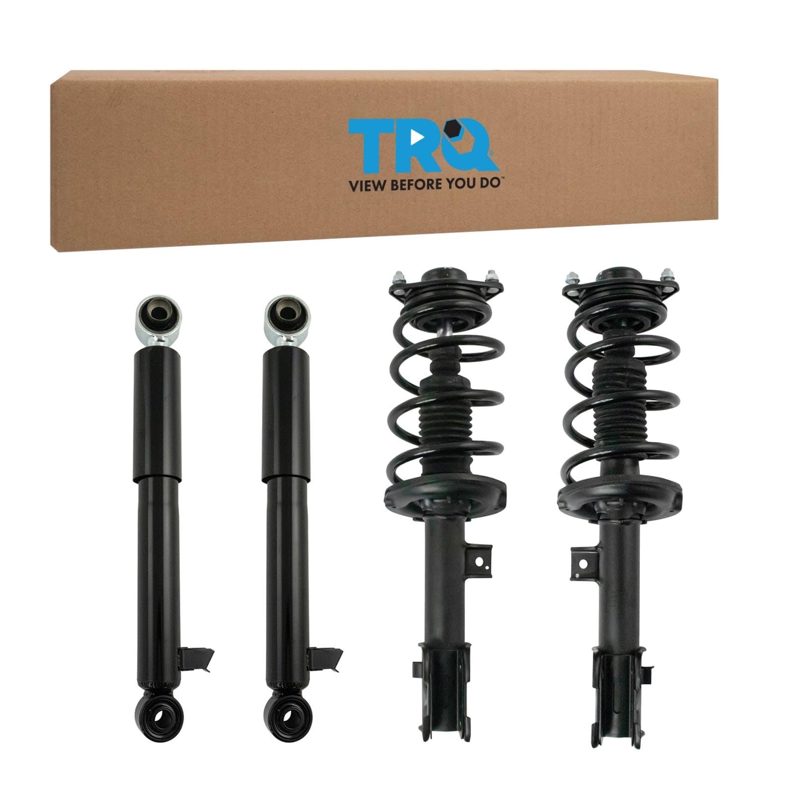 TRQ Front and Rear Complete Strut Assembly &amp; Shock Absorber Kit Complete Strut &amp; Coil Spring Assembly Compatible with 2015-2018 Hyundai Santa Fe Sport 2014-2015 Kia Sorento