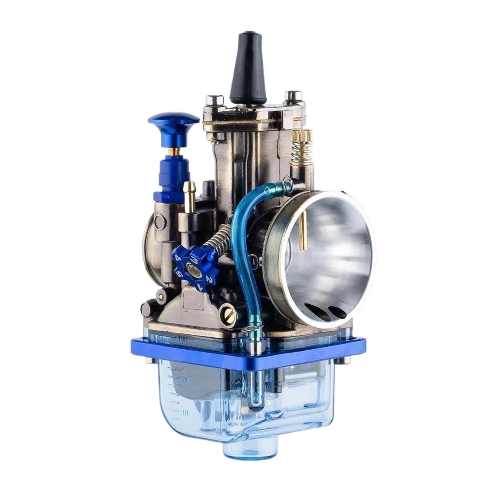 Pieza del carburador Universal para PWK 24mm para Motor De 90cc A 125cc Carburador De Motocicleta Tazón De Cubierta Transparente Azul Azabache