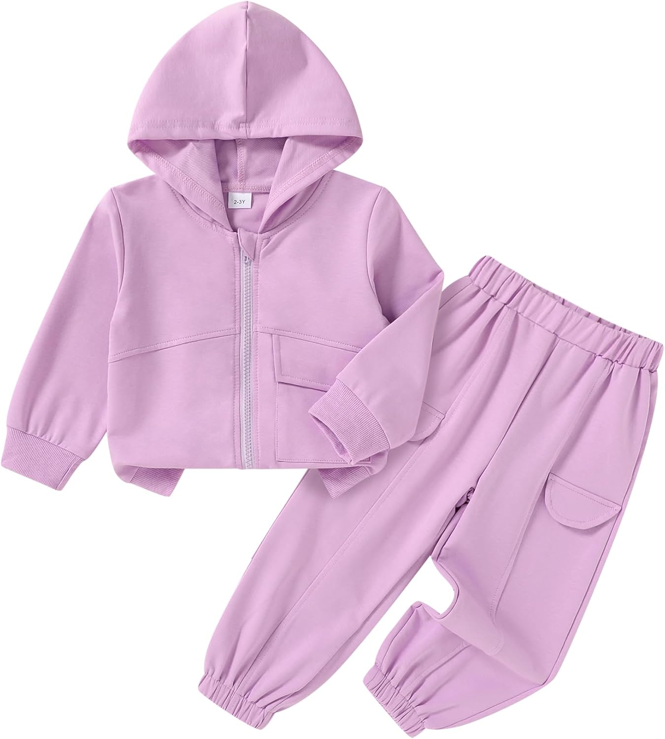 YOUNGER TREE Toddler Girls Fall Clothes Kids Hoodie Zipper Sweatshirt and Sweatpants Outfits Girls Winter Sweatsuit
