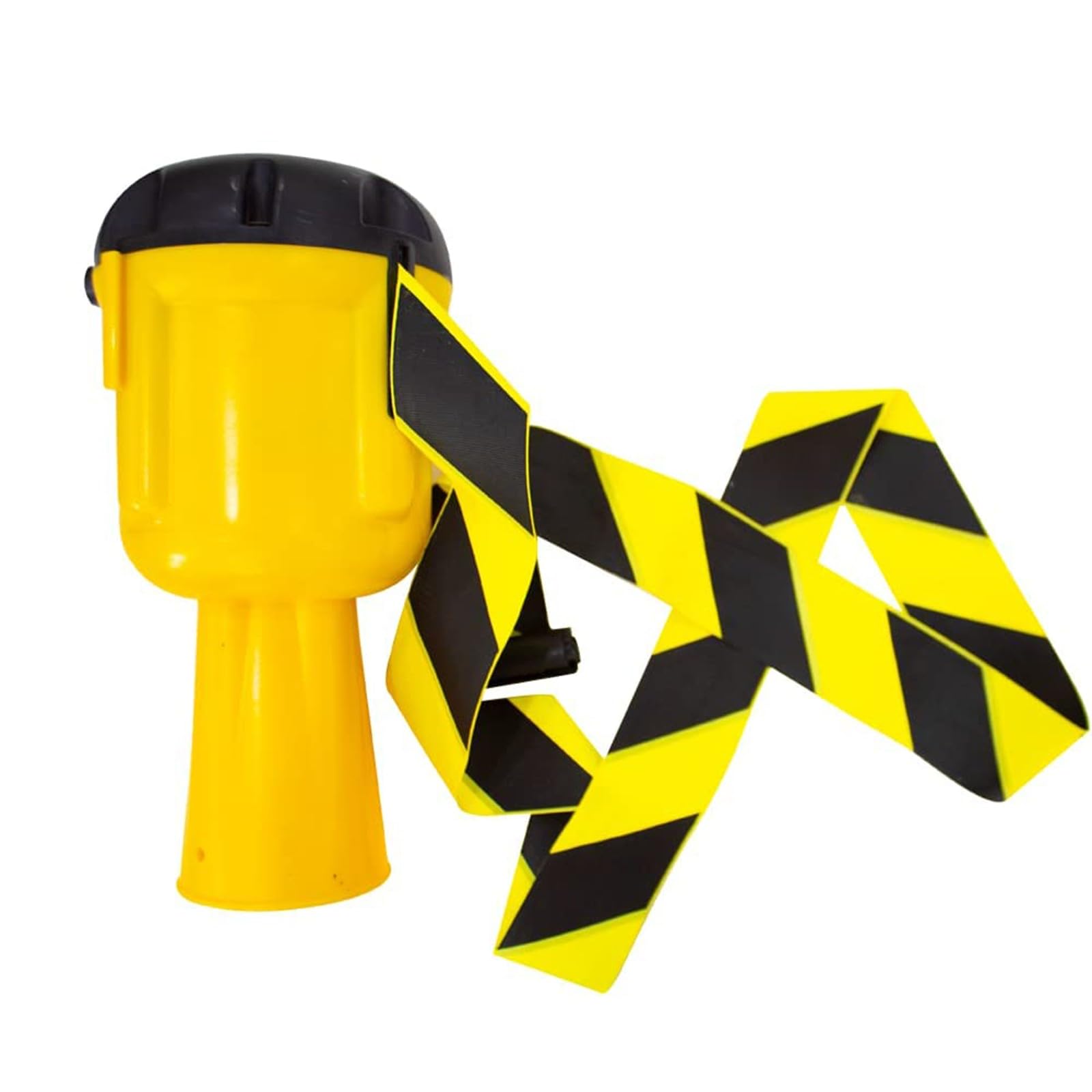 HHCCTEO Retractable Traffic Cone Caution Tape, Skipper Belt Cone Barrier Tape Yellow, High Visibility Red Retractable Topper for Traffic Cone(10M)