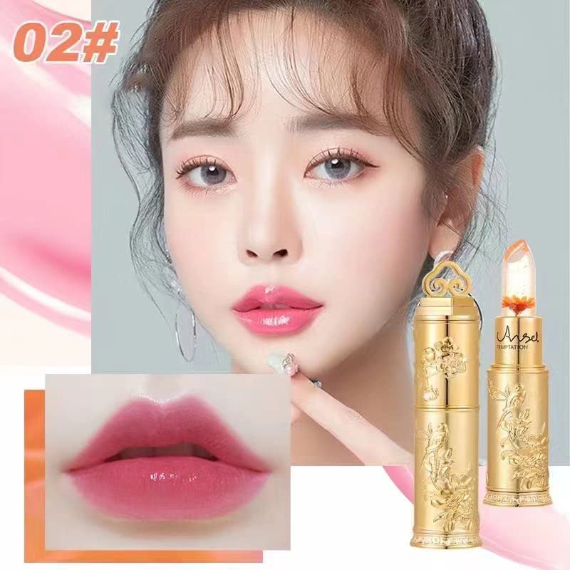Amazon | Kazhzyhi 【温感変色】 ジェリーリップスティック 金箔入り