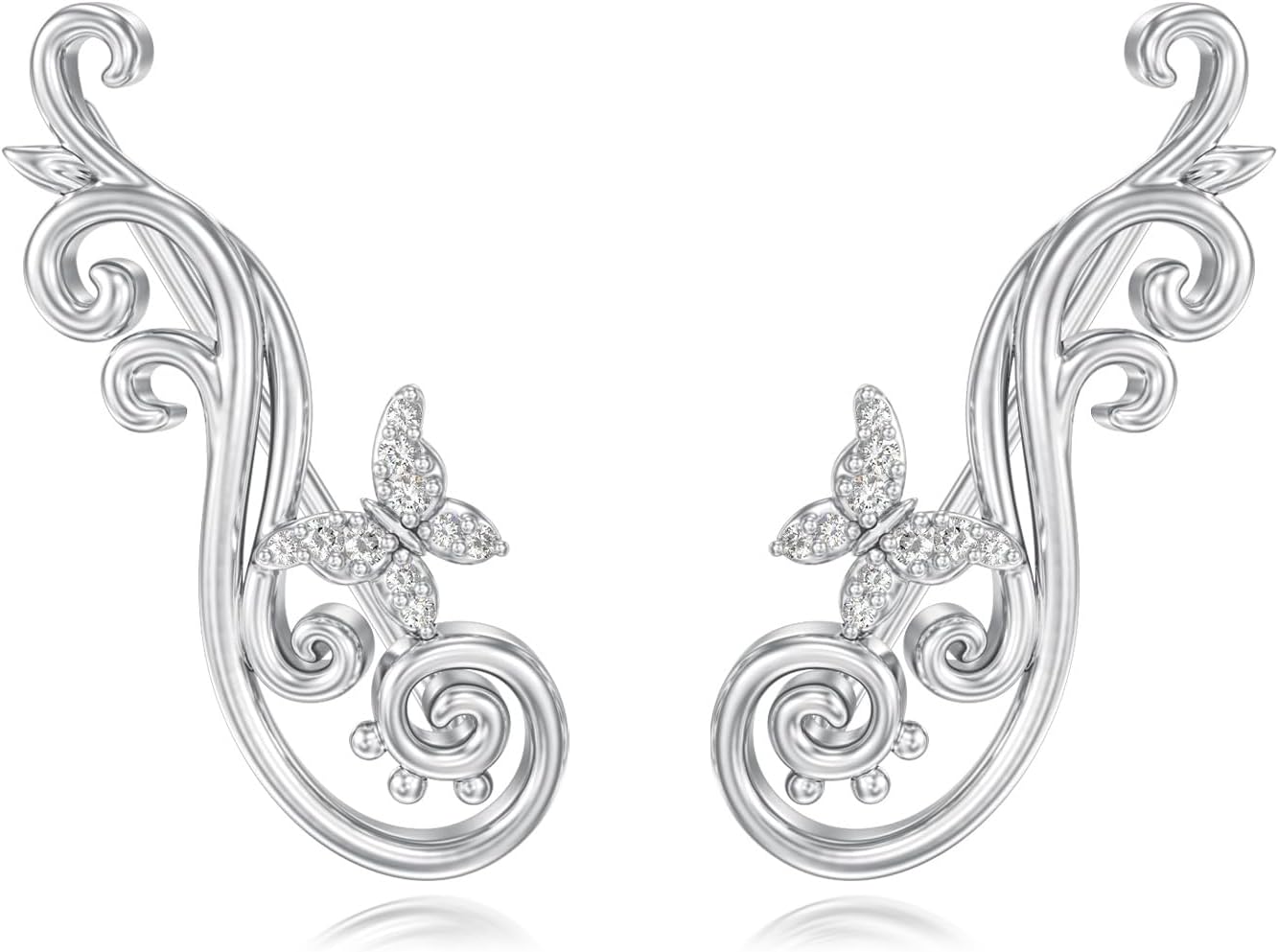 Ear Climbers Earrings for Women 925 Sterling Silver Filigree/Daisy Ear Crawler Earrings Vintage Filigree Jewelry Gifts for Her