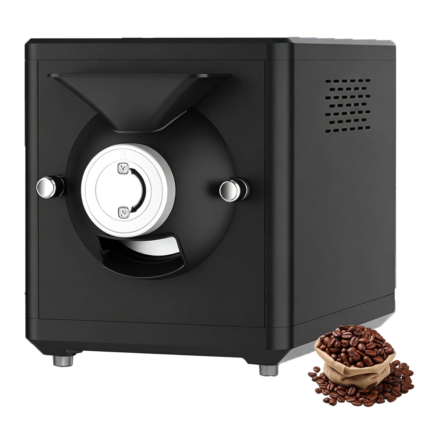 FHRKA Electric Coffee Roaster Machine 1500G, 1600W Smart Coffee Bean Roaster Machine, 0-90Mins Timer & 100℃-250℃ Temperature Control (Black)