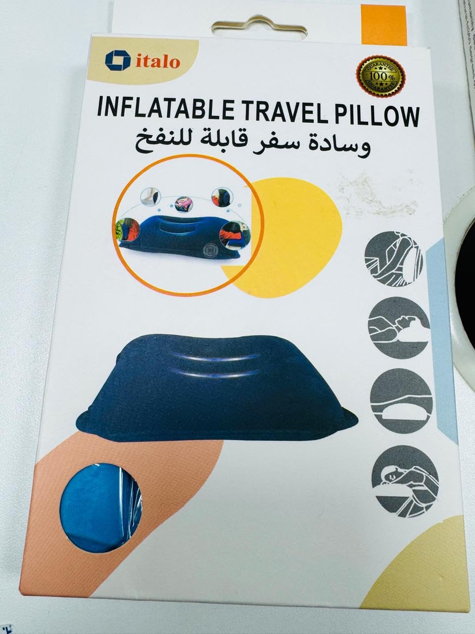 Inflatable Travel Pillow,"Dream on the Go: Inflatable Neck Support Travel Pillow" "Lightweight Inflatable Pillow","Compact Travel Comfort: Soft & Supportive Inflatable Pillow.